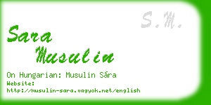 sara musulin business card